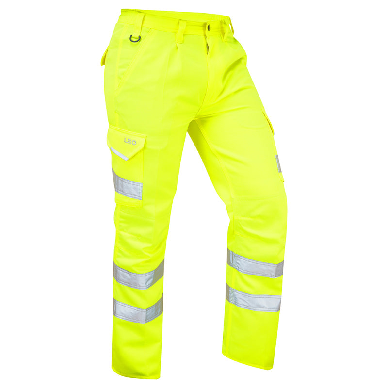 Essential Hi Vis Cargo Trousers Leo Workwear