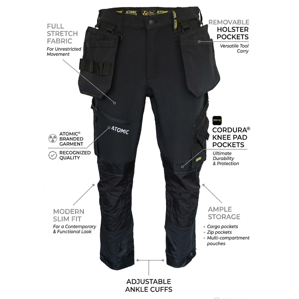 Craftsman Slim Fit Stretch Work Trousers With Removable Holster