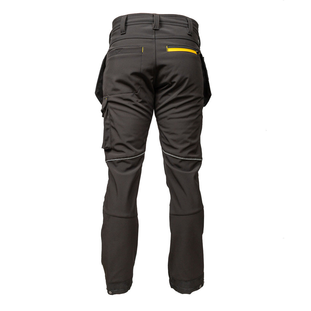 Impact Softshell Work Trouser Black Rear