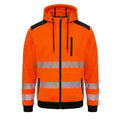 Kinetic Hi Vis Zip Hoodie  Orange