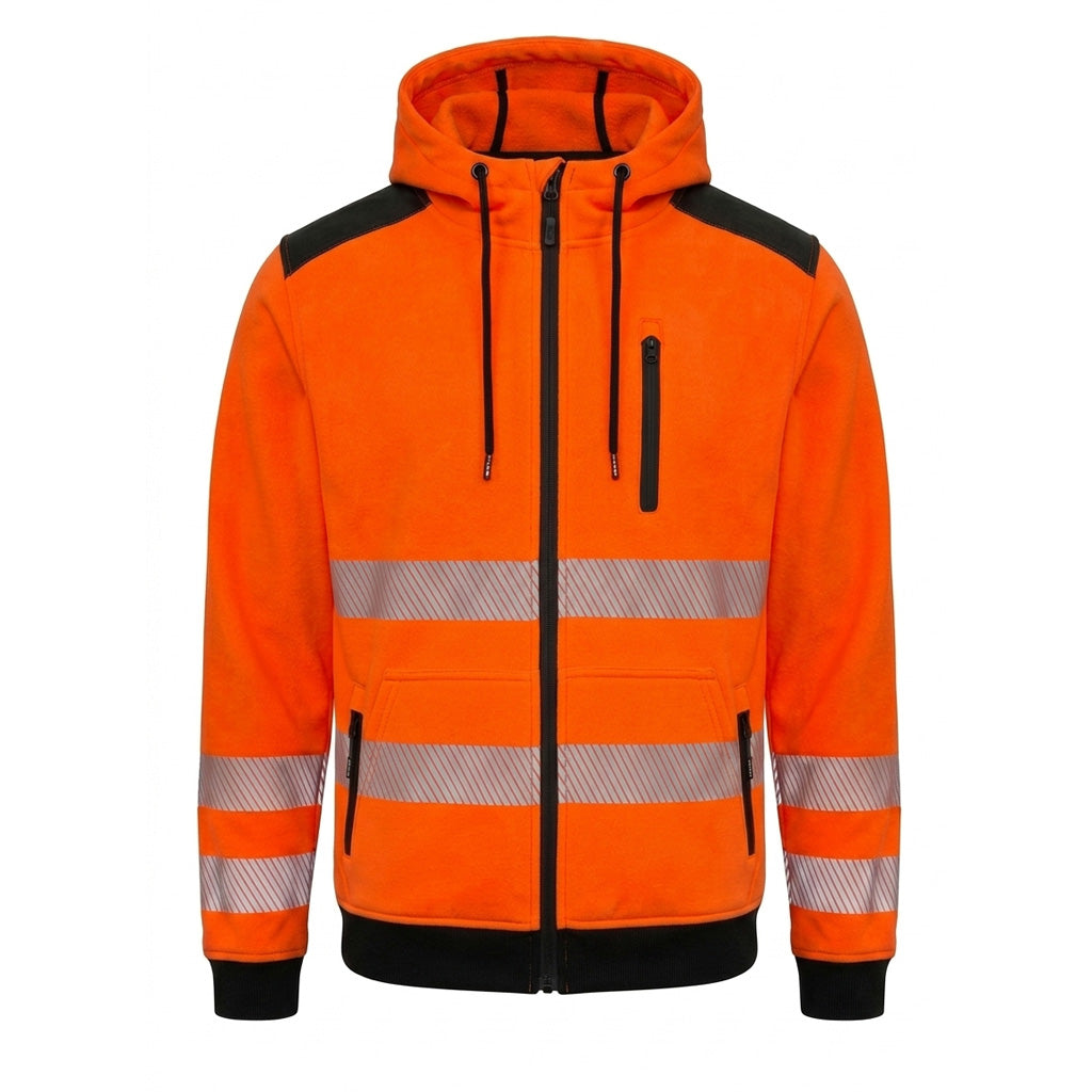 Kinetic Hi Vis Zip Hoodie  Orange