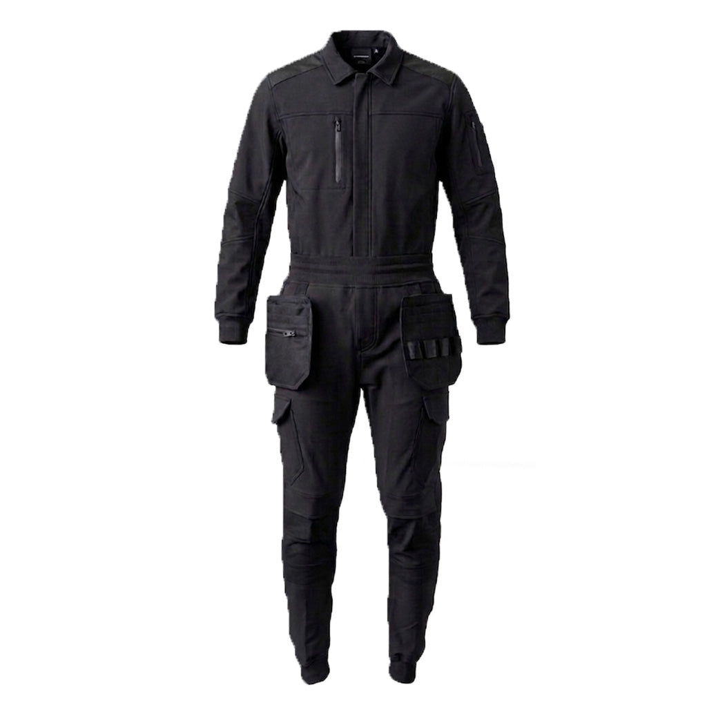 Kinetic Slim Fit Stretch Coverall With Holster Pockets Black 
