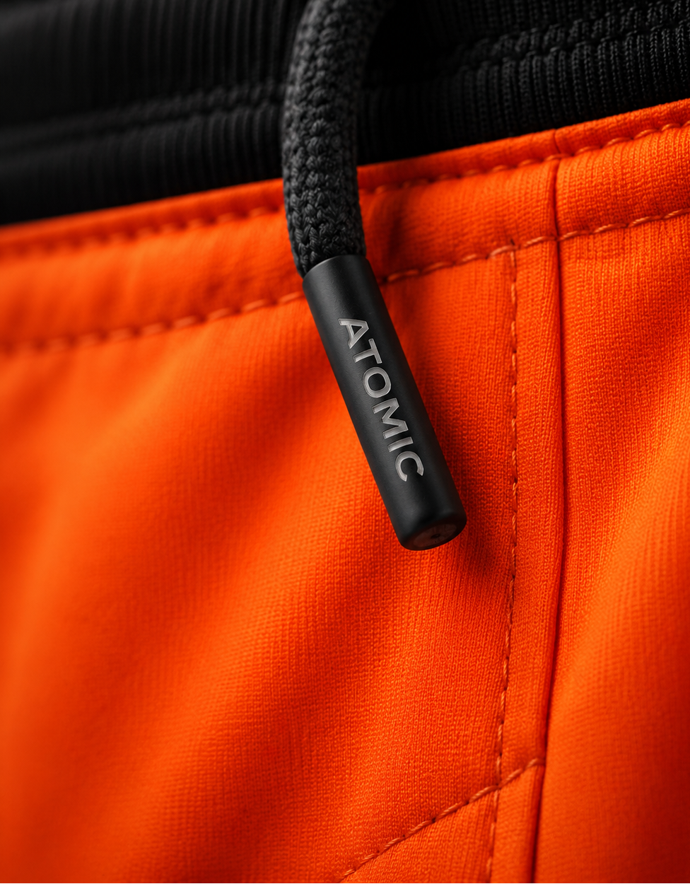 Atomic Workwear Stretch Hi Vis Shorts With Holster Pockets Orange Draw Cord