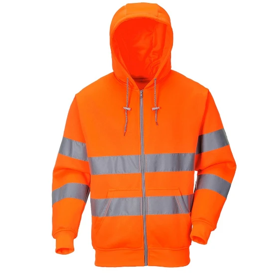Essential Zip Hi Vis Hoodie Atomic Workwear