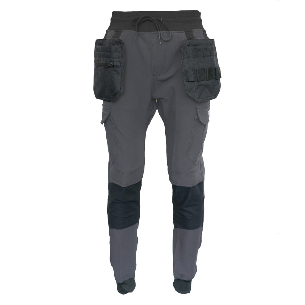 Slim Fit Stretch Work Jogger With Holster Pockets And Knee Pad Pockets Grey