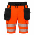 Atomic Workwear Stretch Hi Vis Shorts With Holster Pockets Orange 