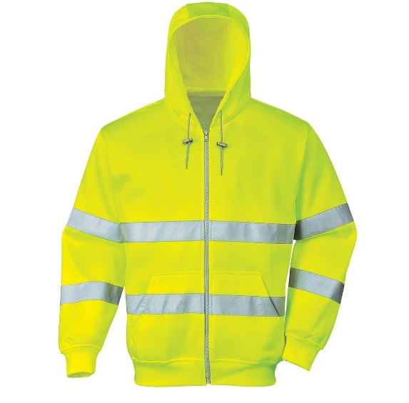 Essential Zip Hi Vis Hoodie Atomic Workwear